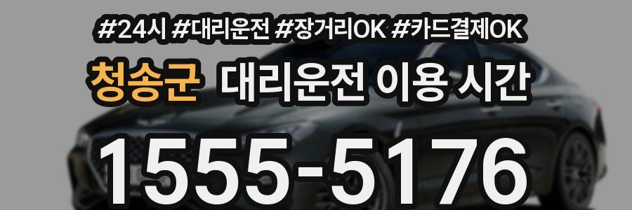 청송군 대리운전 이용 시간