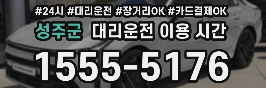 성주군 대리운전 이용 시간