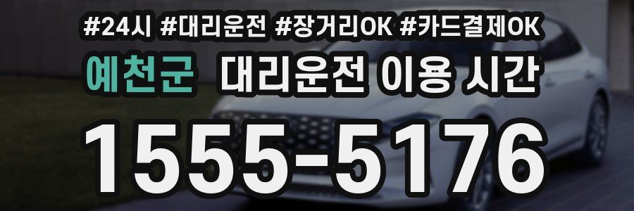 예천군 대리운전 이용 시간