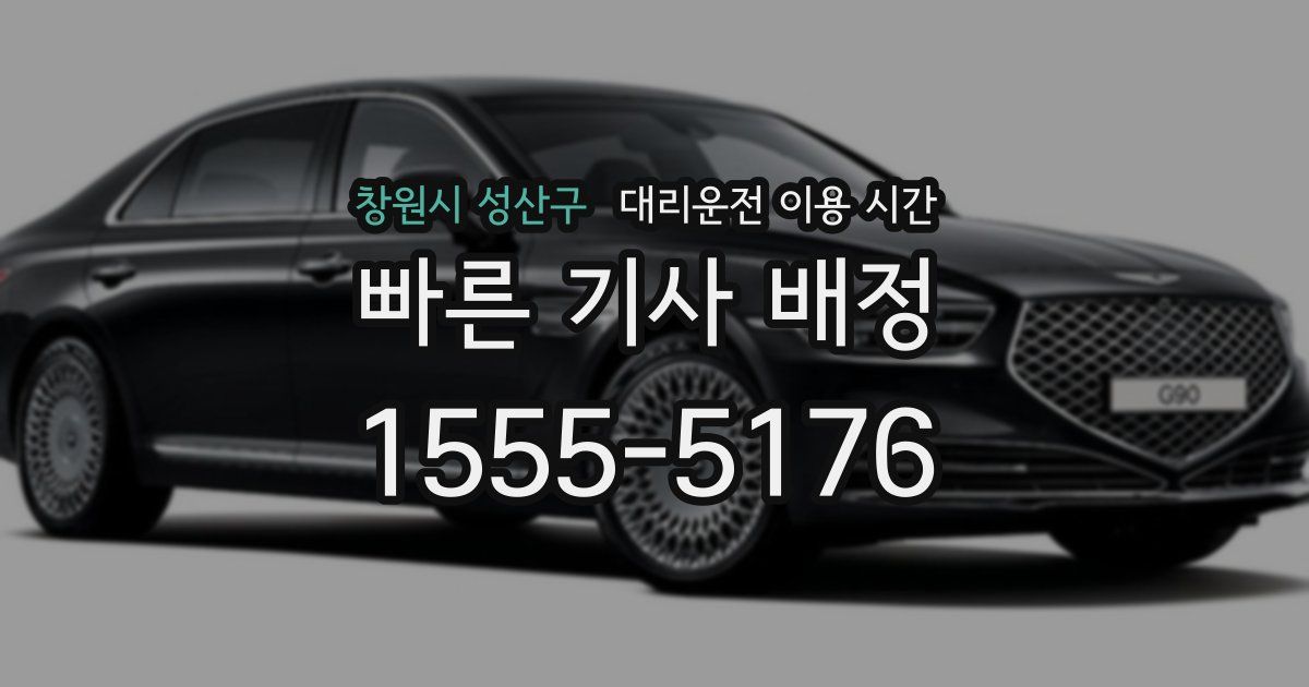 창원시 성산구 대리운전 이용 시간