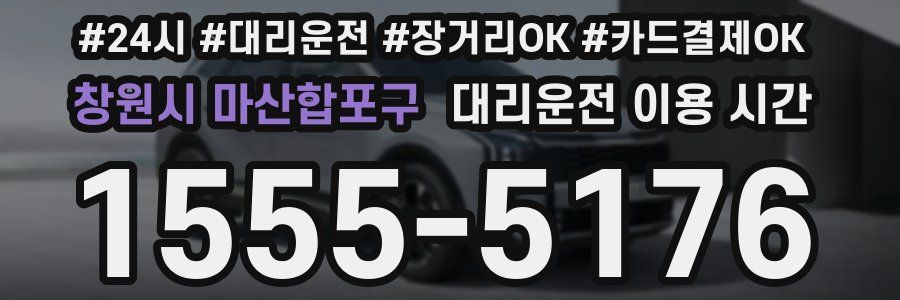 창원시 마산합포구 대리운전 이용 시간