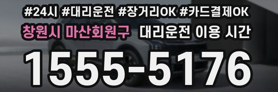 창원시 마산회원구 대리운전 이용 시간