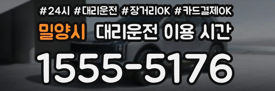 밀양시 대리운전 이용 시간