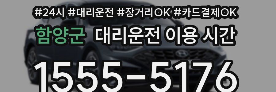 함양군 대리운전 이용 시간