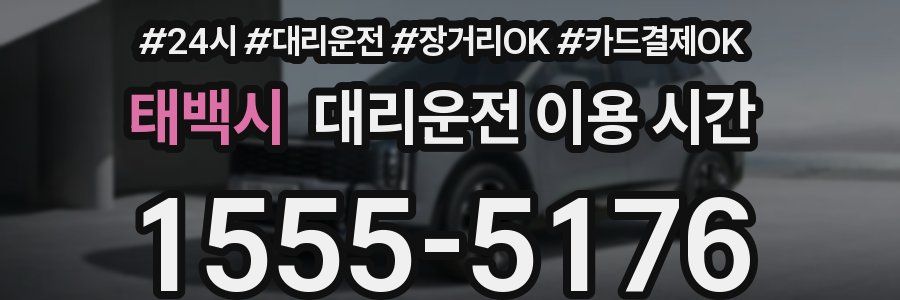 태백시 대리운전 이용 시간