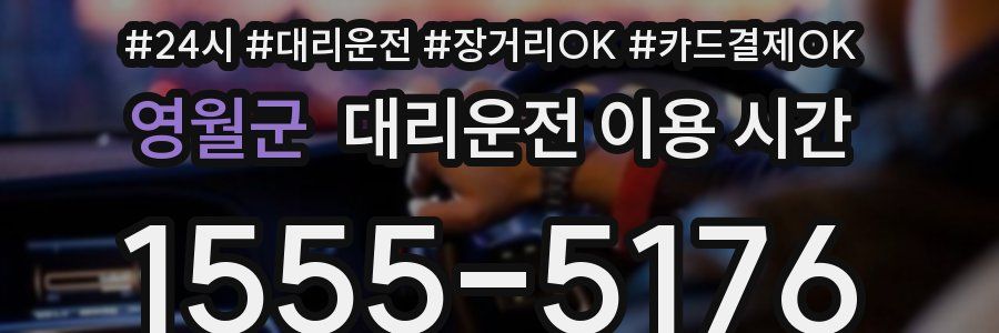 영월군 대리운전 이용 시간