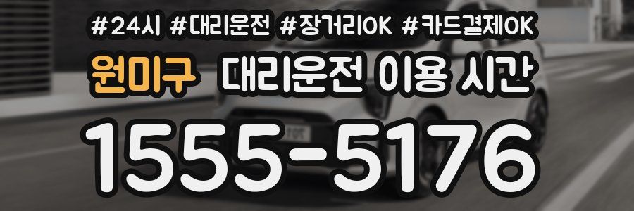 원미구 대리운전 이용 시간
