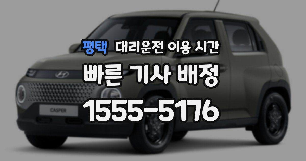 평택 대리운전 이용 시간