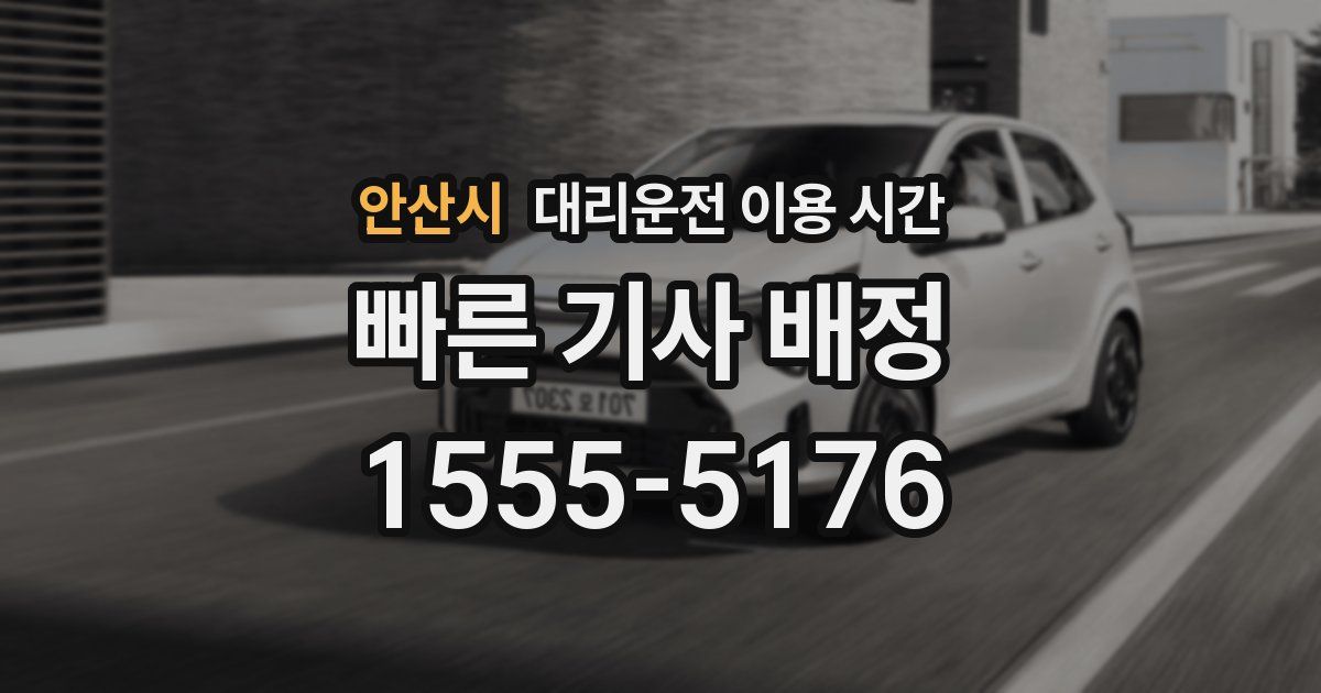 안산시 대리운전 이용 시간