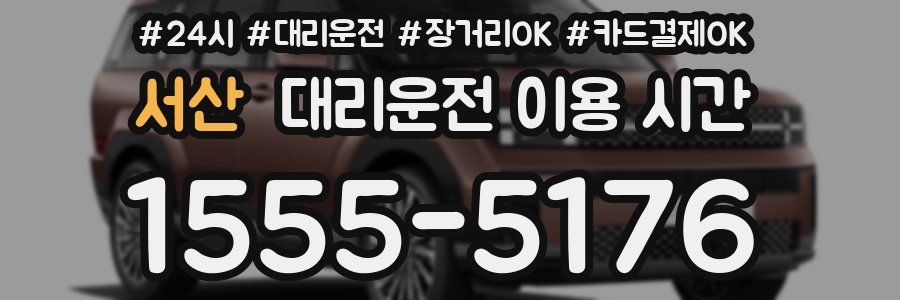 서산 대리운전 이용 시간