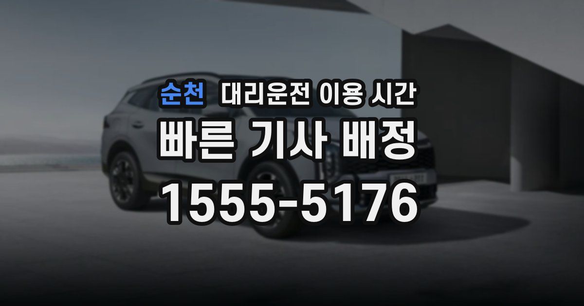 순천 대리운전 이용 시간
