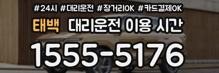 태백 대리운전 이용 시간