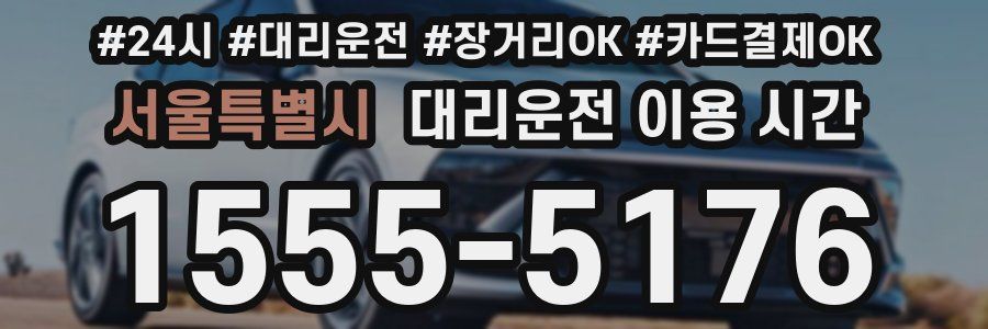 서울특별시 대리운전 이용 시간