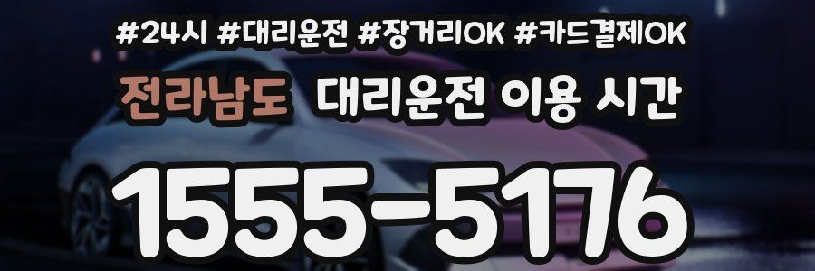 전라남도 대리운전 이용 시간