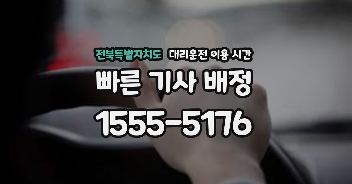 전북특별자치도 대리운전 이용 시간