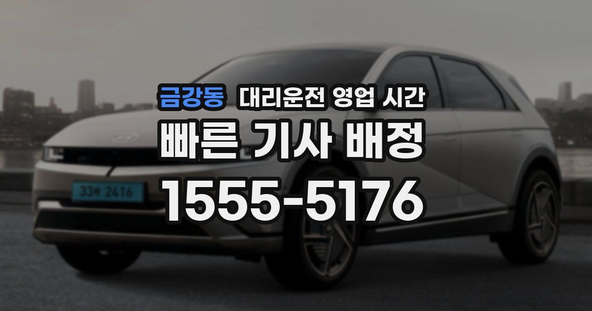 금강동 대리운전 영업 시간