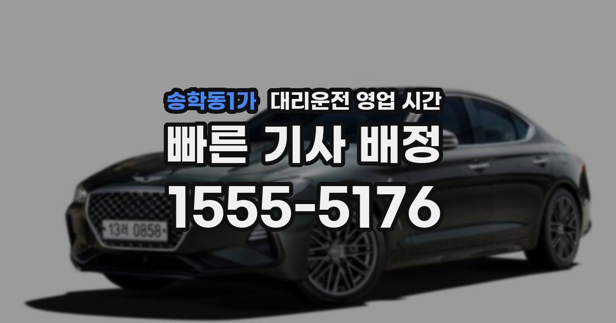 송학동1가 대리운전 영업 시간