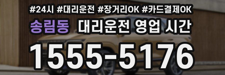 송림동 대리운전 영업 시간