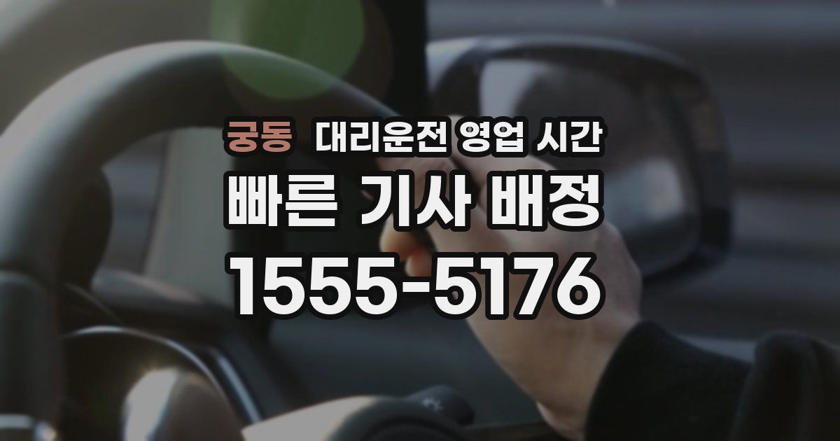 궁동 대리운전 영업 시간