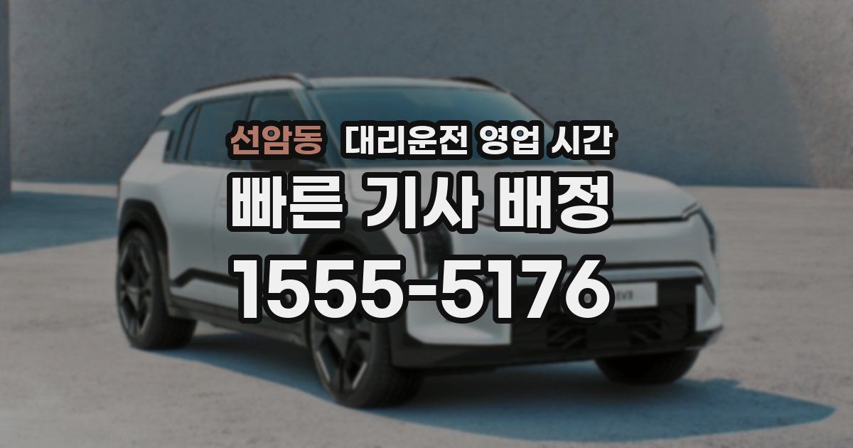 선암동 대리운전 영업 시간