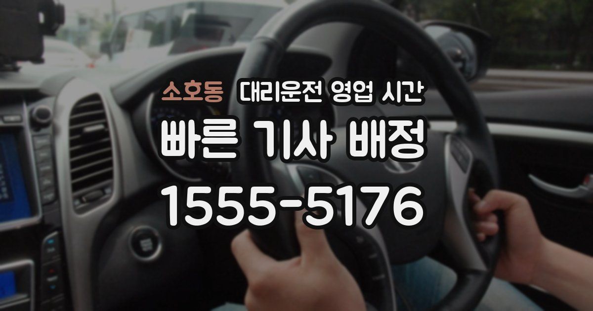 소호동 대리운전 영업 시간