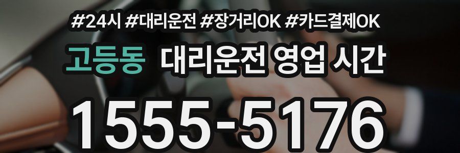 고등동 대리운전 영업 시간