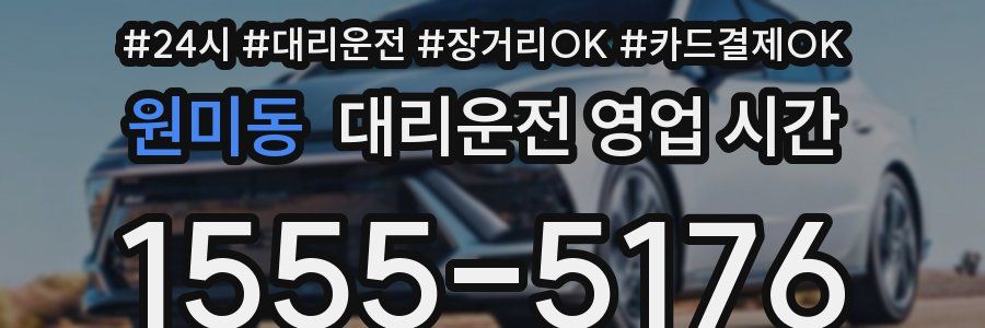 원미동 대리운전 영업 시간