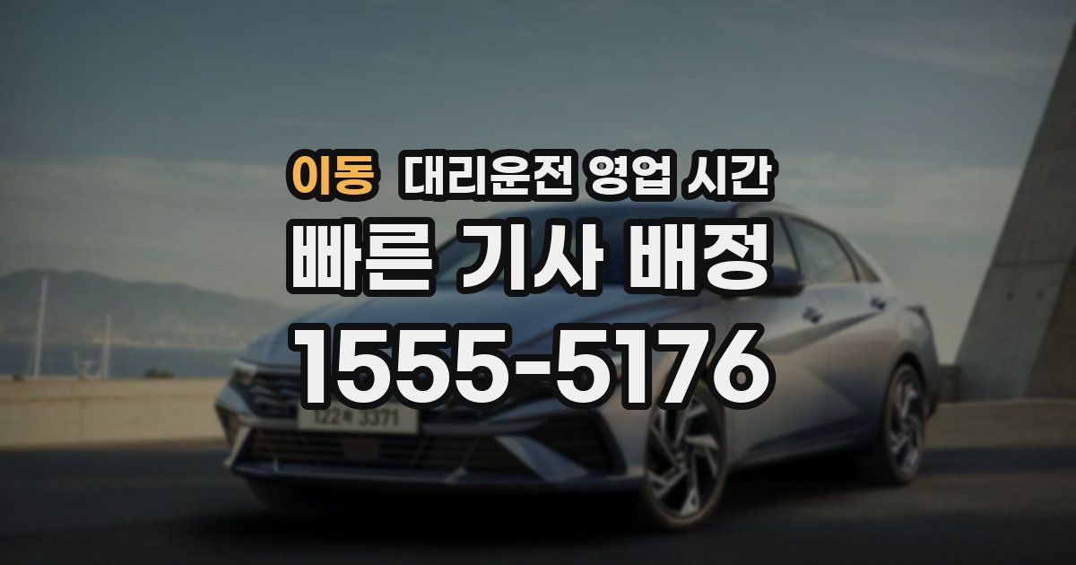 이동 대리운전 영업 시간