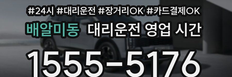 배알미동 대리운전 영업 시간