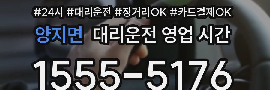 양지면 대리운전 영업 시간