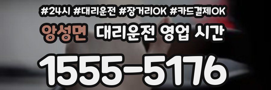 앙성면 대리운전 영업 시간