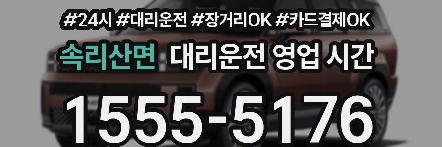 속리산면 대리운전 영업 시간