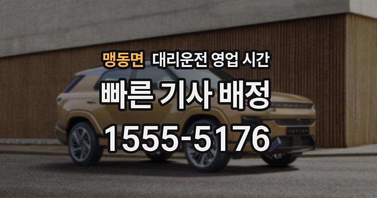 맹동면 대리운전 영업 시간