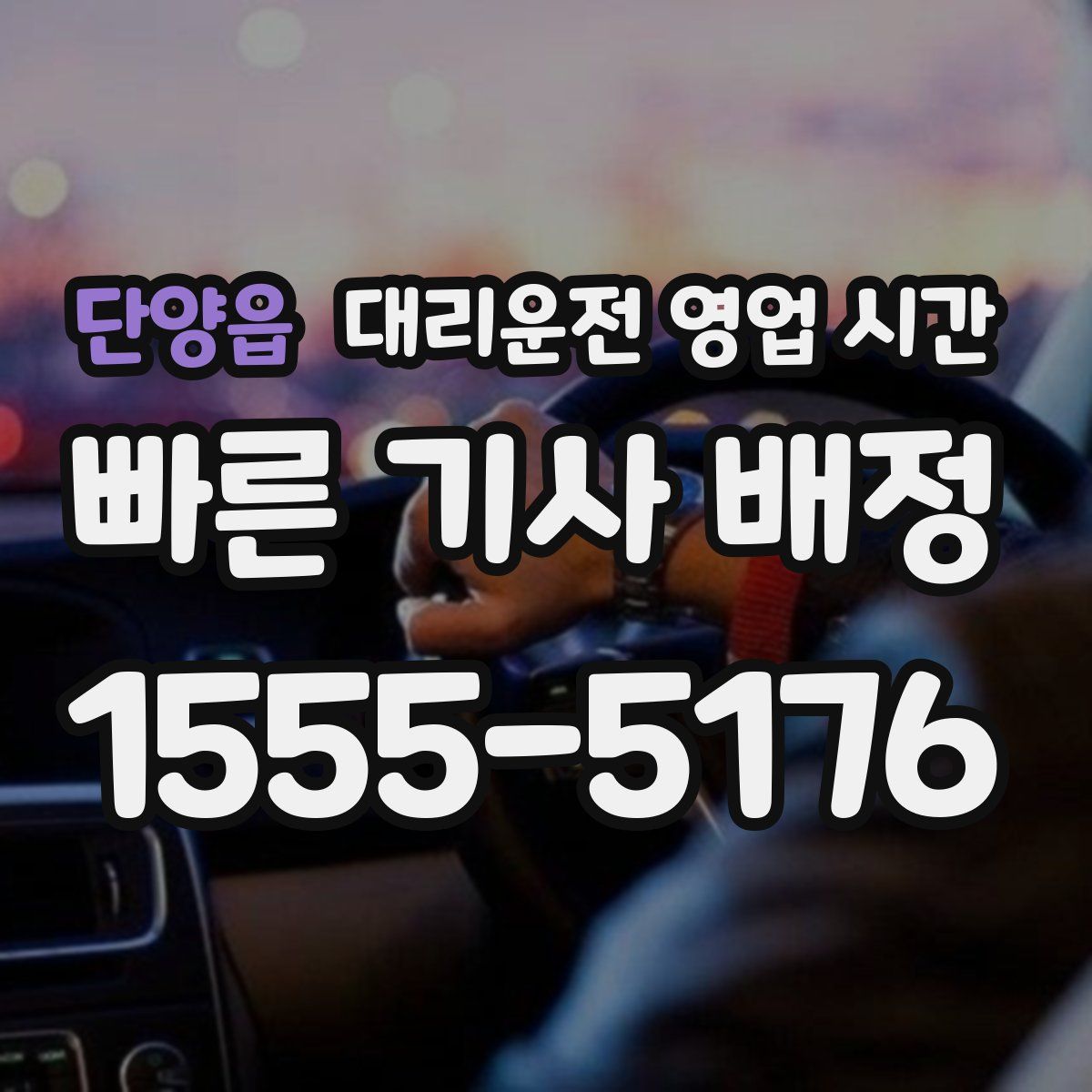 단양읍 대리운전 영업 시간