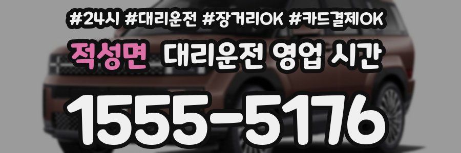 적성면 대리운전 영업 시간