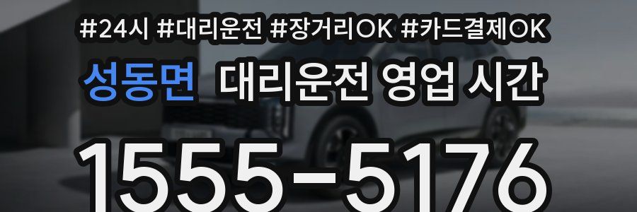 성동면 대리운전 영업 시간