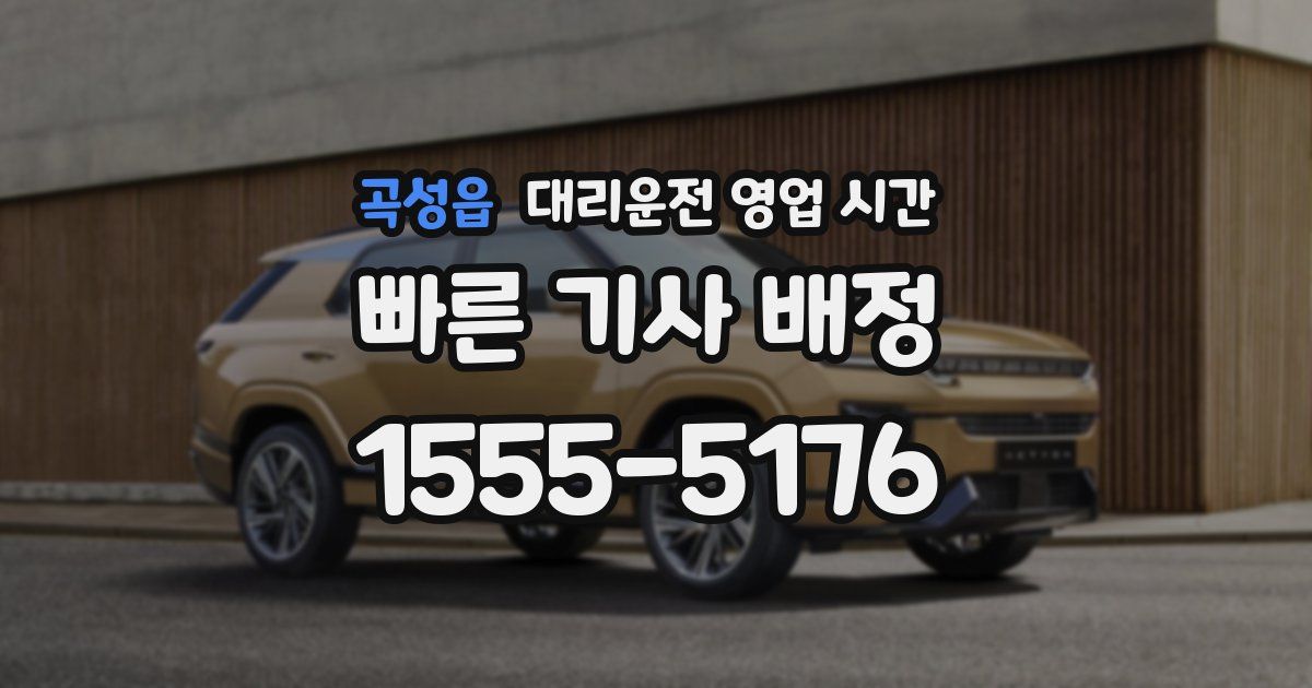 곡성읍 대리운전 영업 시간
