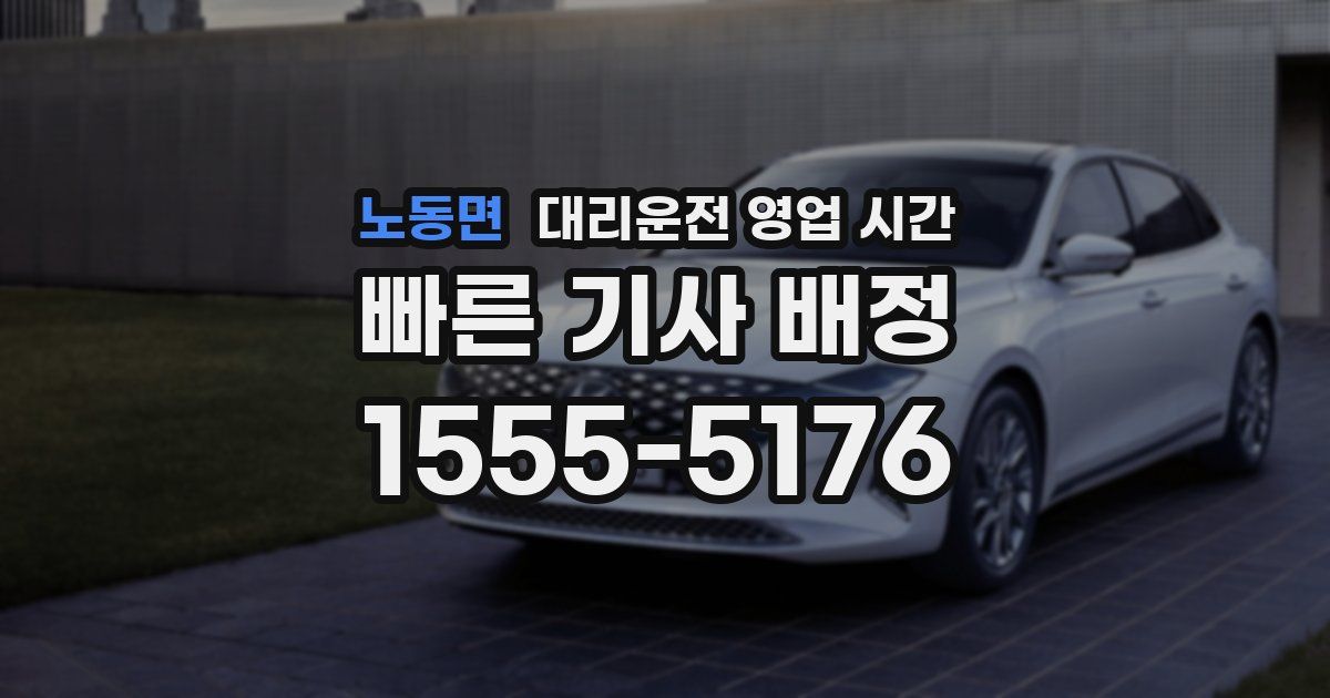 노동면 대리운전 영업 시간