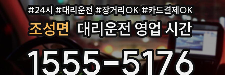 조성면 대리운전 영업 시간