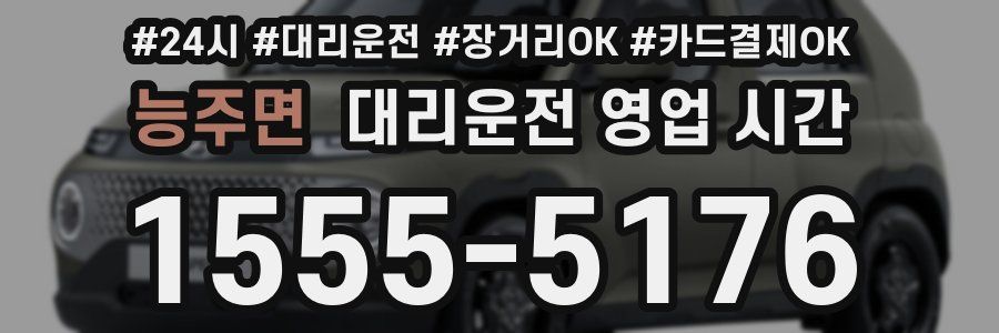 능주면 대리운전 영업 시간