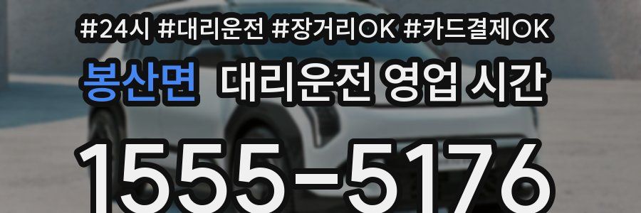 봉산면 대리운전 영업 시간