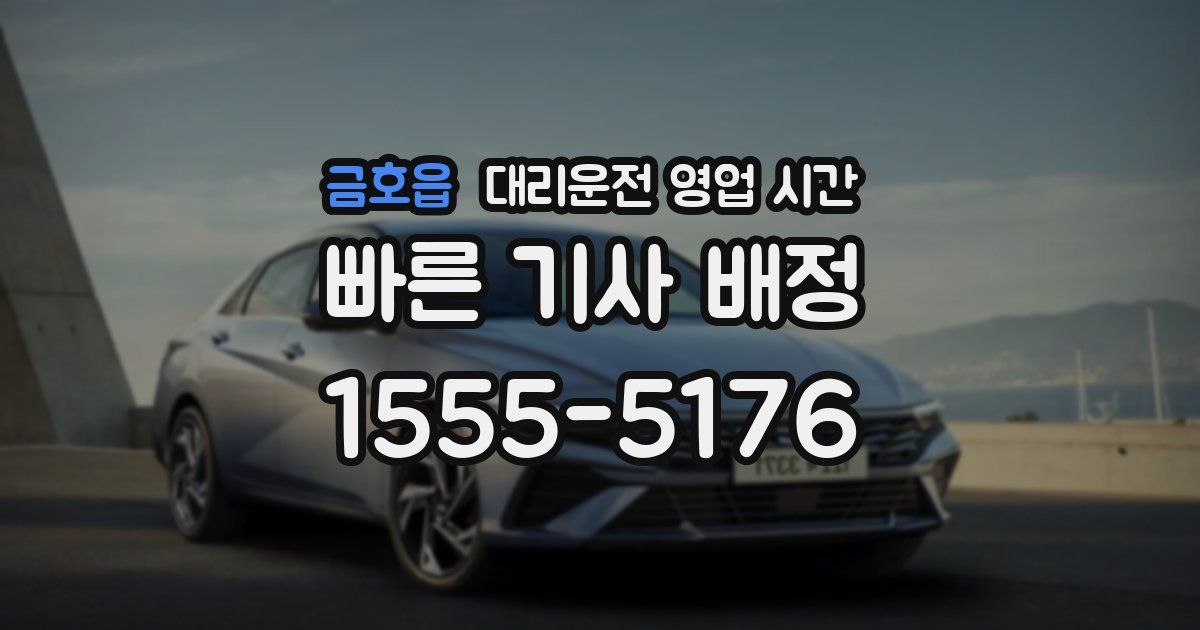금호읍 대리운전 영업 시간
