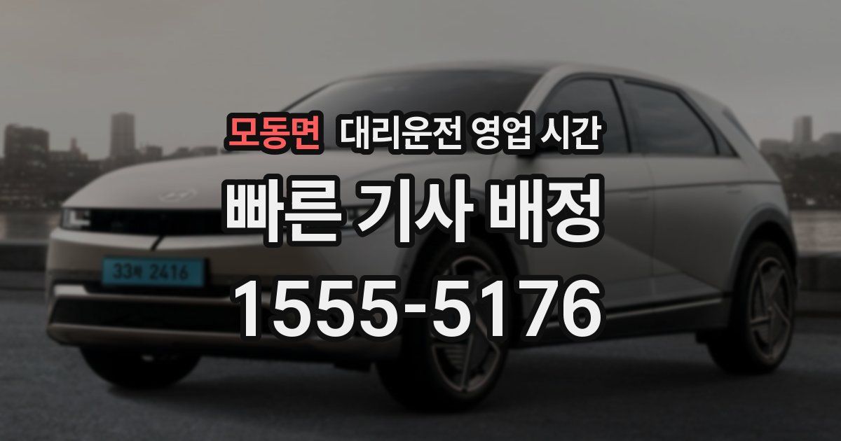모동면 대리운전 영업 시간