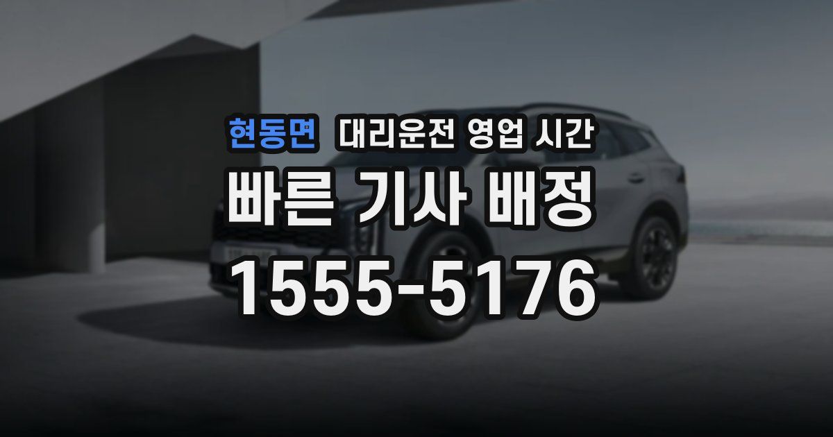 현동면 대리운전 영업 시간