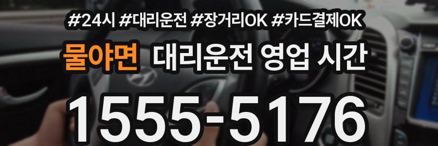 물야면 대리운전 영업 시간