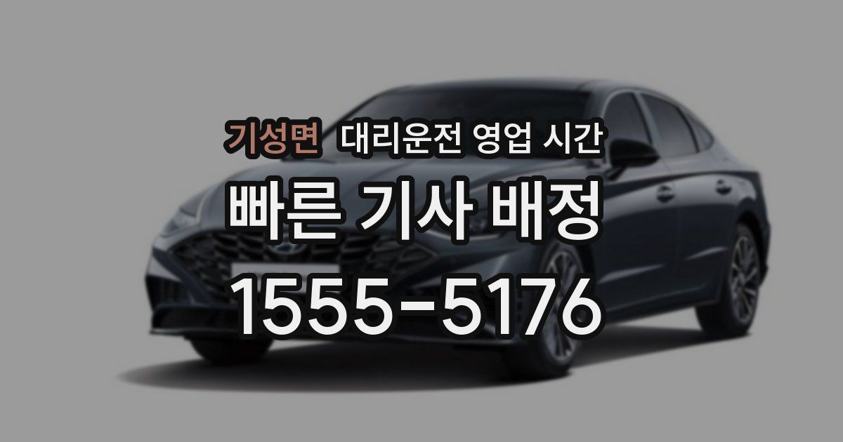 기성면 대리운전 영업 시간