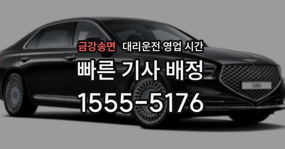 금강송면 대리운전 영업 시간