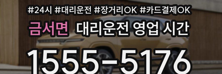 금서면 대리운전 영업 시간