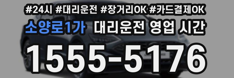 소양로1가 대리운전 영업 시간