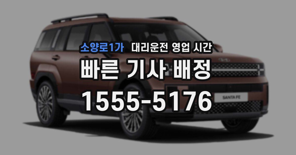 소양로1가 대리운전 영업 시간